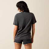 Ariat Womens Star Spangled Rodeo SS T-Shirt Charcoal Mineral Wash
