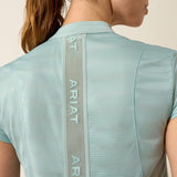 Ariat Womens Breathe 1/2 Zip Cap Sleeeve Baselayer Blue Surf