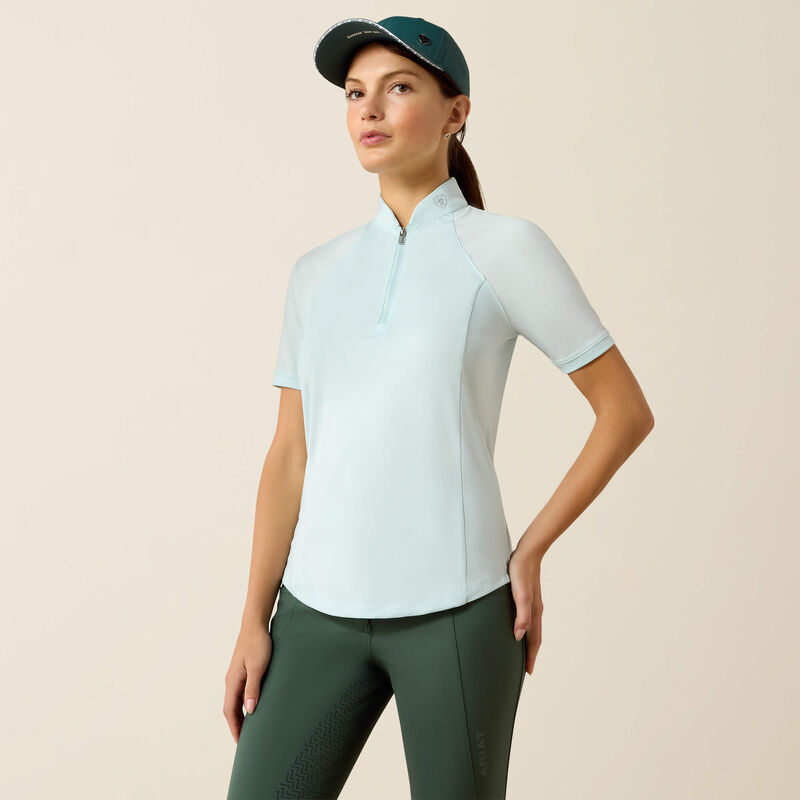 Ariat Womens Soquel 1/4 Zip SS Baselayer Starlight Blue