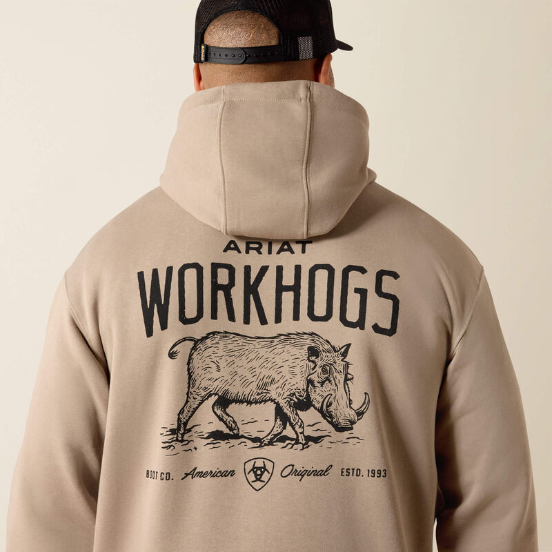 Ariat Mens Rebar Workhog Hood Greige