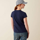 Ariat Youth Vertical Logo SS T-Shirt NavyT / Red