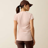 Ariat Womens Vertical Logo SS T-Shirt Sepia Rose