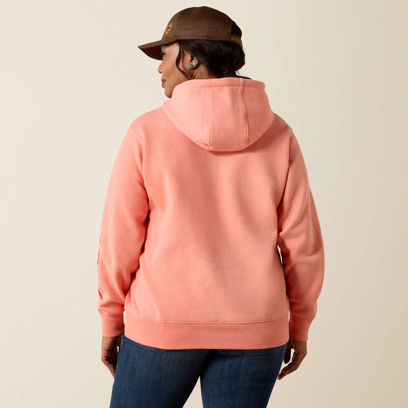 Ariat Womens Ariat Logo 2.0 Hood Peach Amber Heather