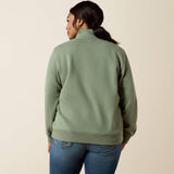 Ariat Womens Foundation Logo 1/2 Zip Sweatshirt Sea Spray
