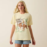 Ariat Womens Rodeo Star Boyfriend SS T-Shirt Pear Sorbet