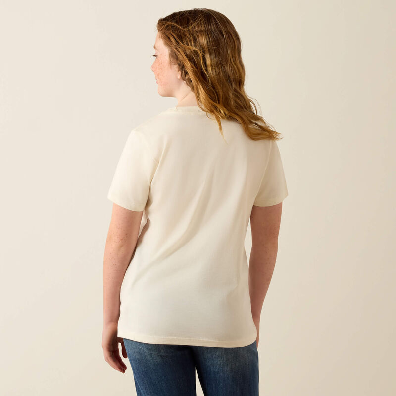 Ariat Girls Ariat Cowgirl Vibes SS T-Shirt Natural