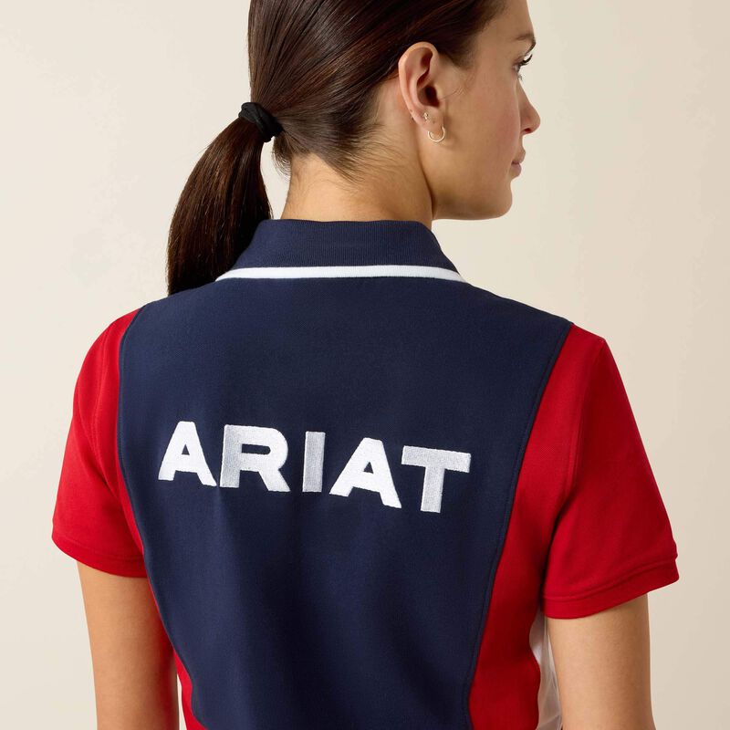 Ariat Womens Taryn SS Polo NavyT & Red