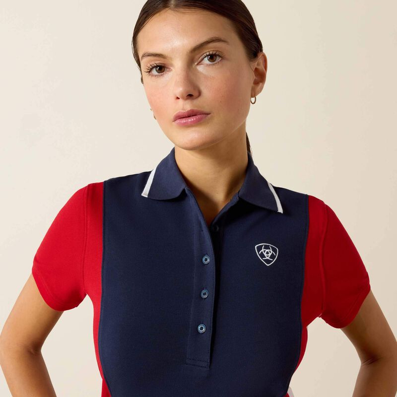 Ariat Womens Taryn SS Polo NavyT & Red