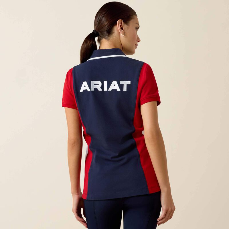 Ariat Womens Taryn SS Polo NavyT & Red