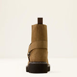 Ariat Womens Fatbaby Chelsea Harness Western Boot Tan Suede