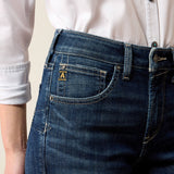 Ariat Womens High Rise Mazie Boot Cut Jeans Plumas