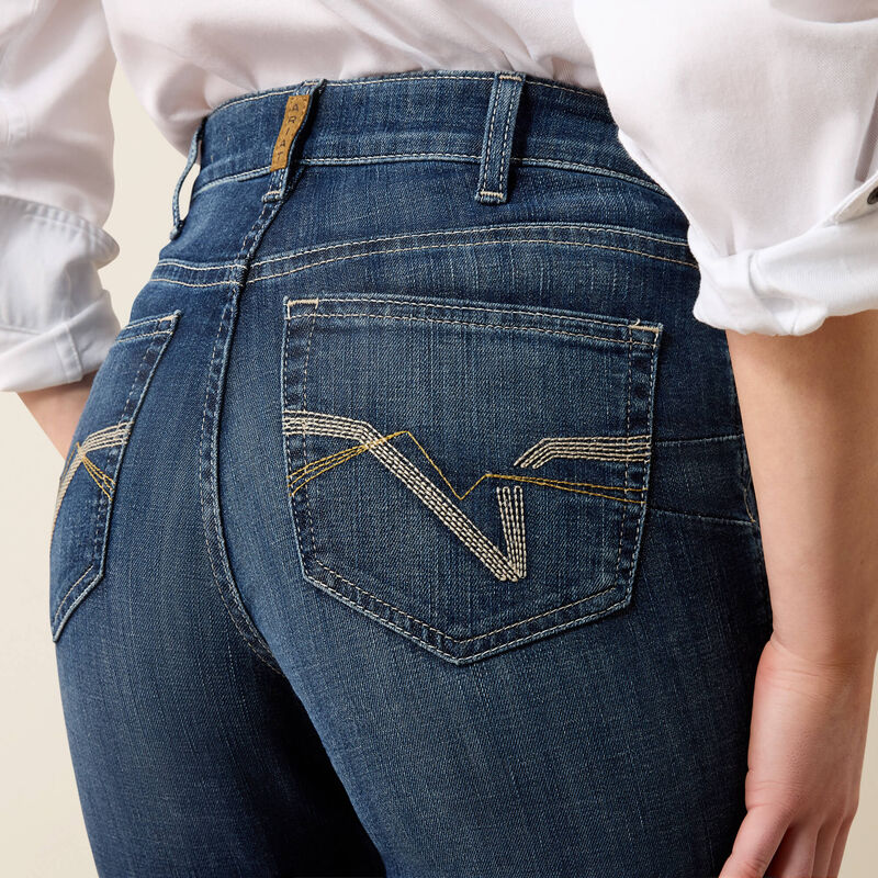Ariat Womens High Rise Mazie Boot Cut Jeans Plumas