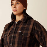 Ariat Womens Rebar Flannel Insulated Shirt Jacket Rain Drum