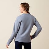 Ariat Youth Martine Sweatshirt Blue Grey Let's Play