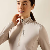Ariat Womens Lunaveil 1/2 Zip Baselayer Chateau Grey