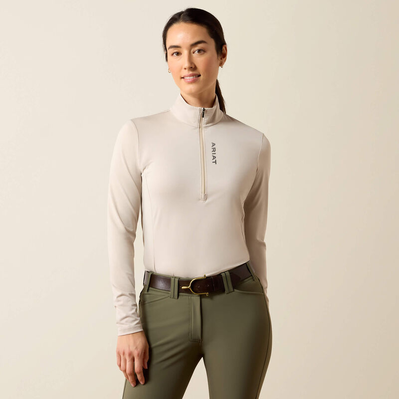 Ariat Womens Lunaveil 1/2 Zip Baselayer Chateau Grey