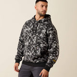Ariat Mens Rebar Workman Graphic Hoodie Camo Grey