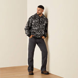Ariat Mens Rebar Workman Graphic Hoodie Camo Grey