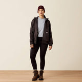 Ariat Womens Rebar All-Weather Full Zip Hoodie Espresso