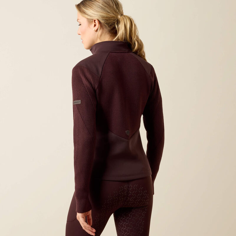 Ariat Womens Skadi Full Zip Sweatshirt Chocolate Plum