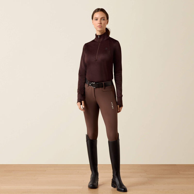 Ariat Womens Team EQ 1/2 Zip Pullover Chocolate Plum