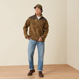 Ariat Mens Basis Fleece Pullover Savannah Tan Camo