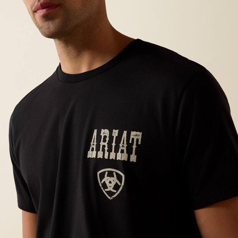 Ariat Mens Cowboy Way Up SS T-Shirt Black