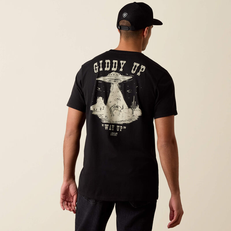 Ariat Mens Cowboy Way Up SS T-Shirt Black