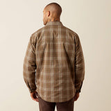 Ariat Mens Rebar Flannel Insulated Shirt Jacket Canteen