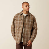 Ariat Mens Rebar Flannel Insulated Shirt Jacket Canteen