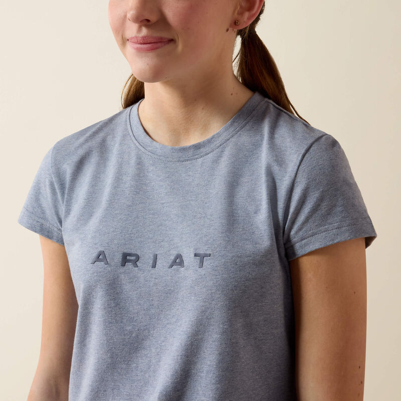 Ariat Youth The Logo SS T-Shirt Blue Grey Heather