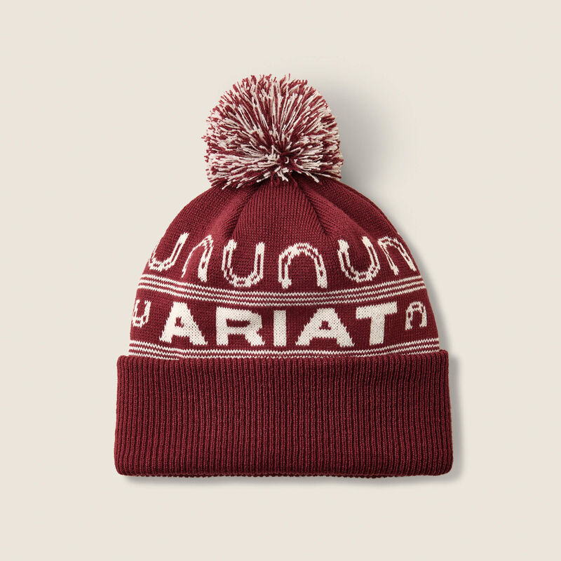 Ariat Womens Apres Ski Beanie Burgundy