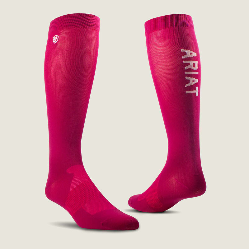 Ariat Tek Essential Performance Socks Burgundy
