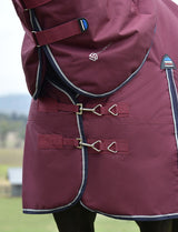 Weatherbeeta Comfitec Essential Turnout Detach-A-Neck 220g Burgundy / Navy