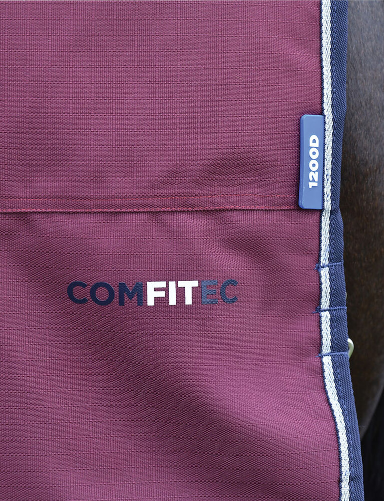 Weatherbeeta Comfitec Essential Turnout Detach-A-Neck 220g Burgundy / Navy