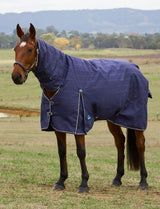 Weatherbeeta Comfitec Prelim Turnout Combo 220g Navy Embossed Plaid