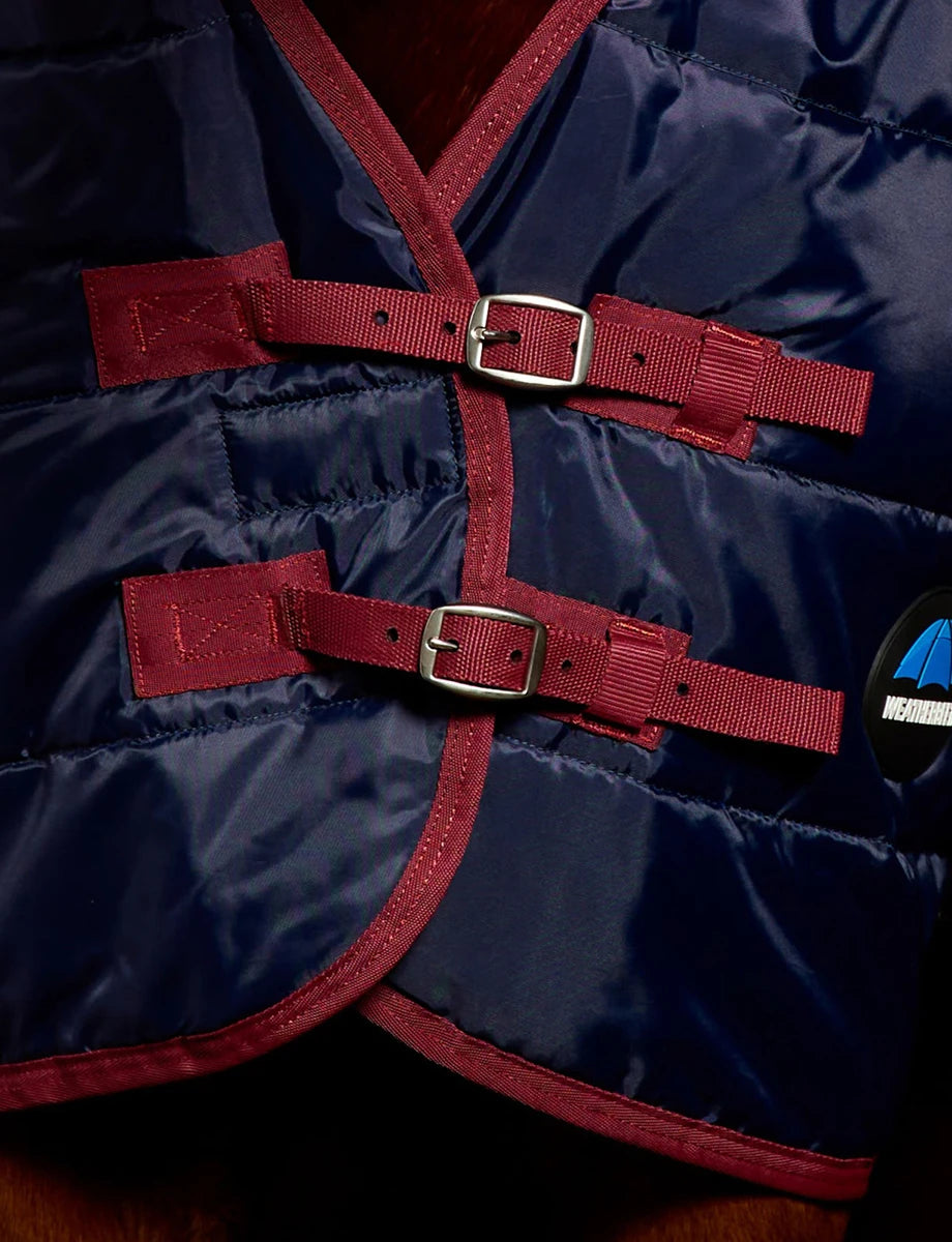 Weatherbeeta Comfitec 210D Channel Quilt Stable Combo 220g Navy / Burgundy