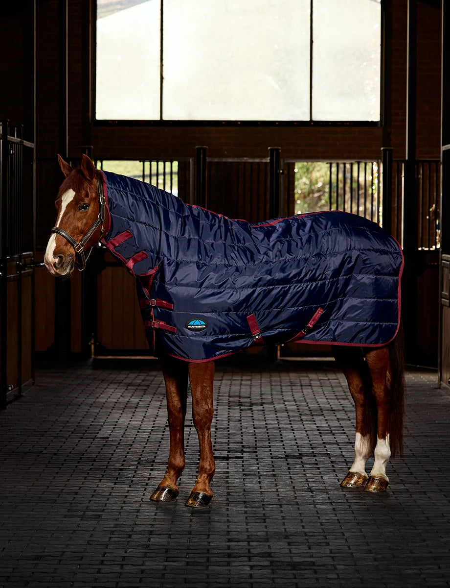Weatherbeeta Comfitec 210D Channel Quilt Stable Combo 220g Navy / Burgundy