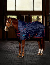 Weatherbeeta Comfitec 210D Channel Quilt Stable Combo 220g Navy / Burgundy