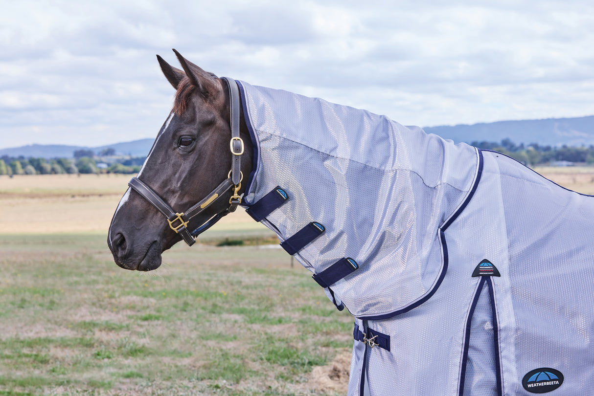 Weatherbeeta Comfitec Hexi Shield Fly Sheet Combo Silver/Navy/White