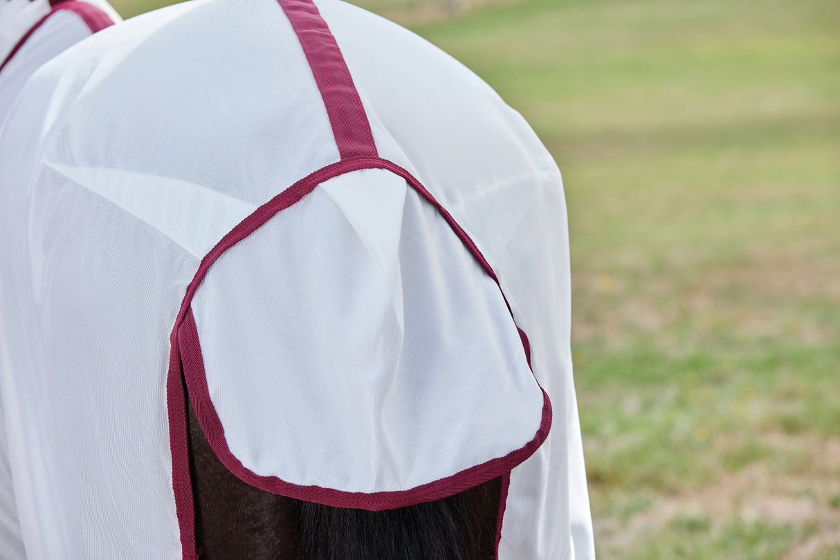 Weatherbeeta Comfitec Essential Fly Sheet Combo White/Burgundy