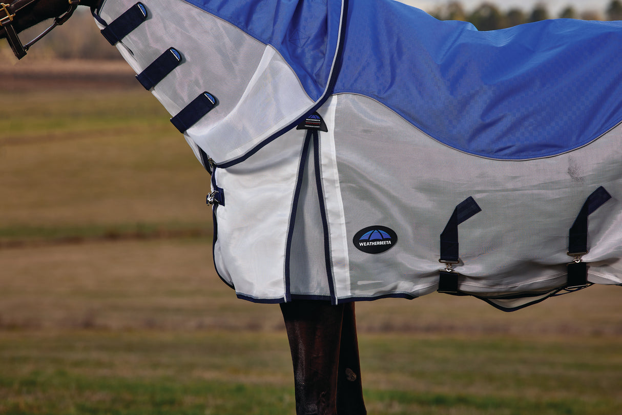 Weatherbeeta Comfitec Duo Shield Detach-A-Neck Blue/Silver/Navy