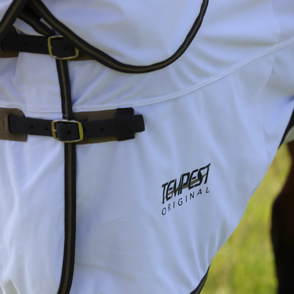 Shires Tempest Original Fly Rug & Neck Set White / Grey
