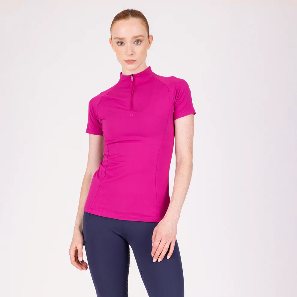 Aubrion React Short Sleeve Base Layer Fuchsia