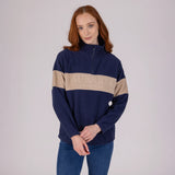 Aubrion Equestrian Quarter Zip Fleece Midnight / Taupe