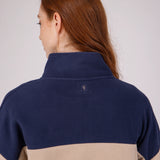 Aubrion Equestrian Quarter Zip Fleece Midnight / Taupe