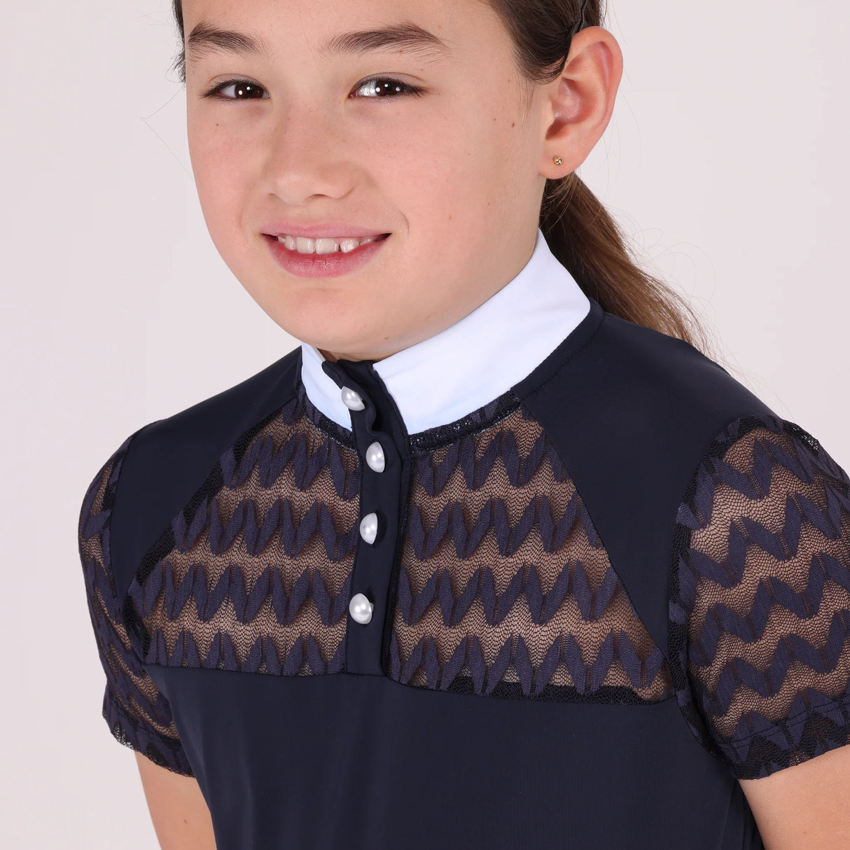Aubrion Young Rider Optima VX Show Shirt Navy