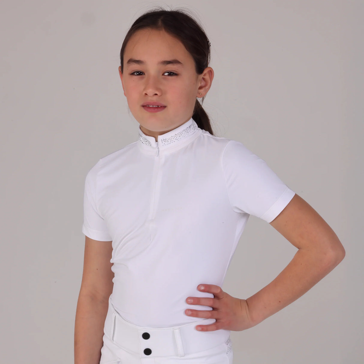 Aubrion Young Rider Optima GX Show Shirt White