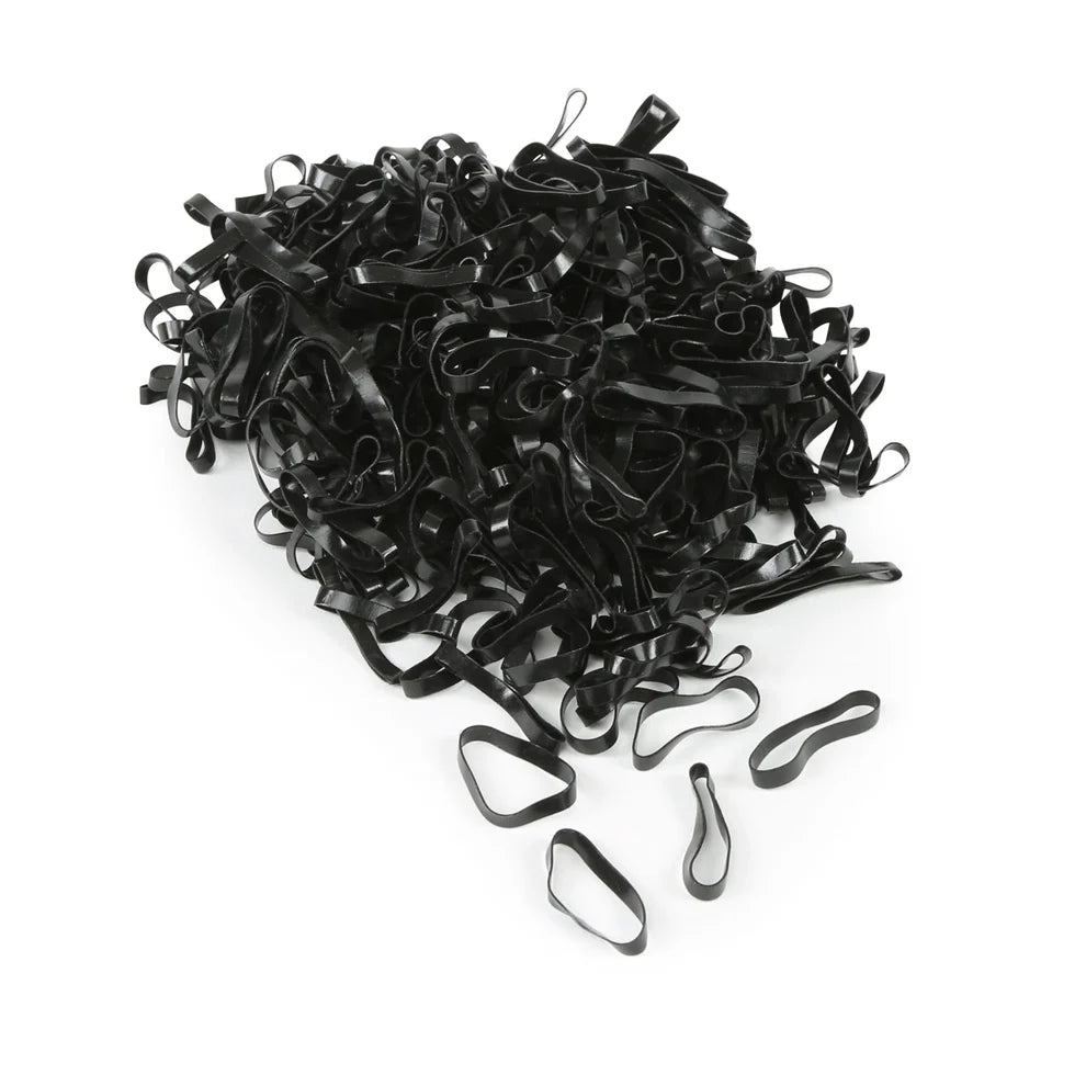 Shires EZI-GROOM Silicone Plaiting Bands Black
