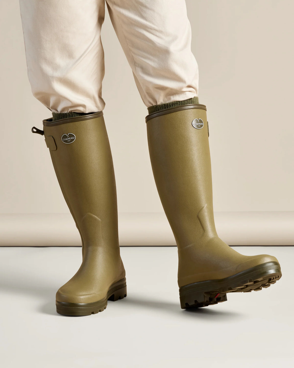 Le Chameau Mens Chasseur Neoprene Lined Vert Vierzon (Calf 41)